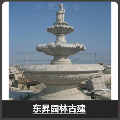 廠家直銷石雕噴泉 花崗巖歐式石材噴泉雕塑 石雕水缽 東升石業