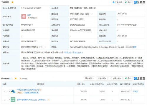 開普云智算科技公司成立，布局信息系統(tǒng)集成新賽道
